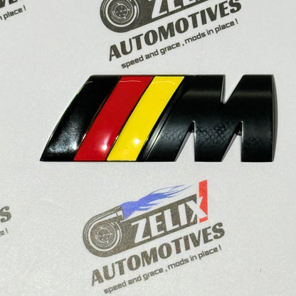Rear Standard Size Emblems Compatible with BMW M-Performance  | Multiple Colour Options