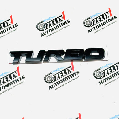 Turbo Metal Sticker | Universal Aftermarket Car Emblem Badge
