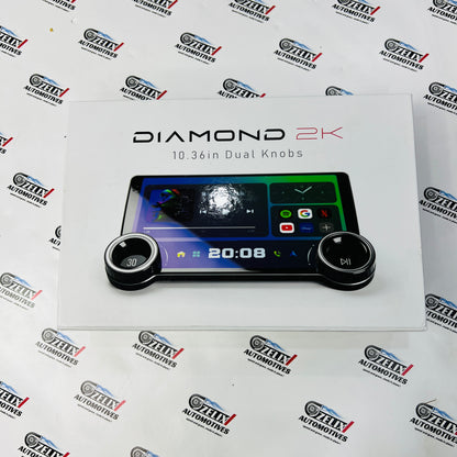 Diamond 2K 10.36 Inch Car Android Stereo | Dual Knobs Universal Aftermarket Multimedia System