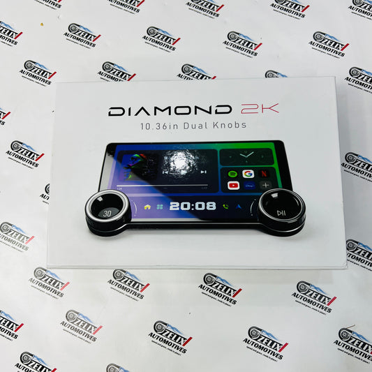Diamond 2K 10.36 Inch Car Android Stereo | Dual Knobs Universal Aftermarket Multimedia System