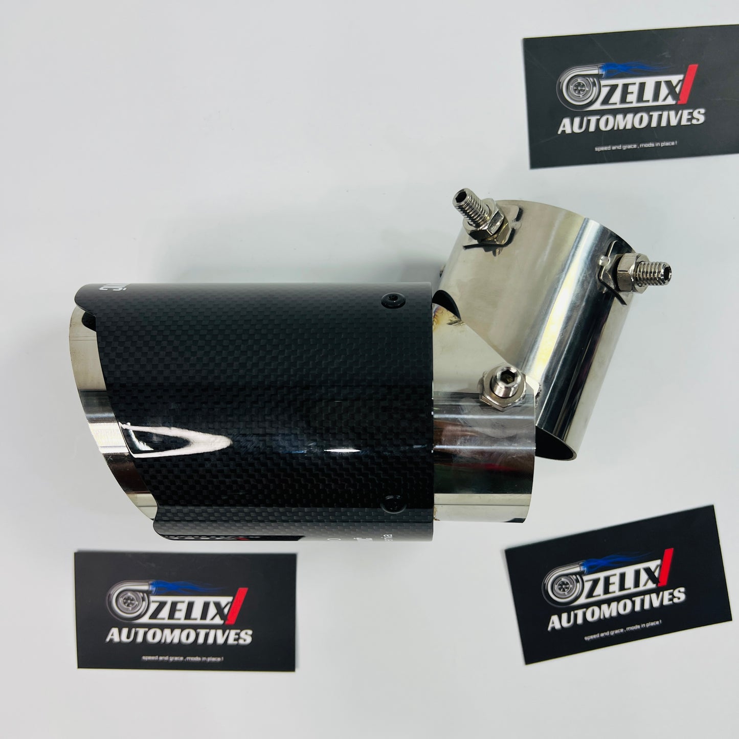 Focus on the adjustable joint that allows the tip to be rotated to achieve desired angle and fit.