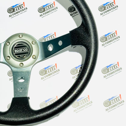 SPARCO Deep Dish 14-Inch Steering Wheel | Universal Racing Performance Design
