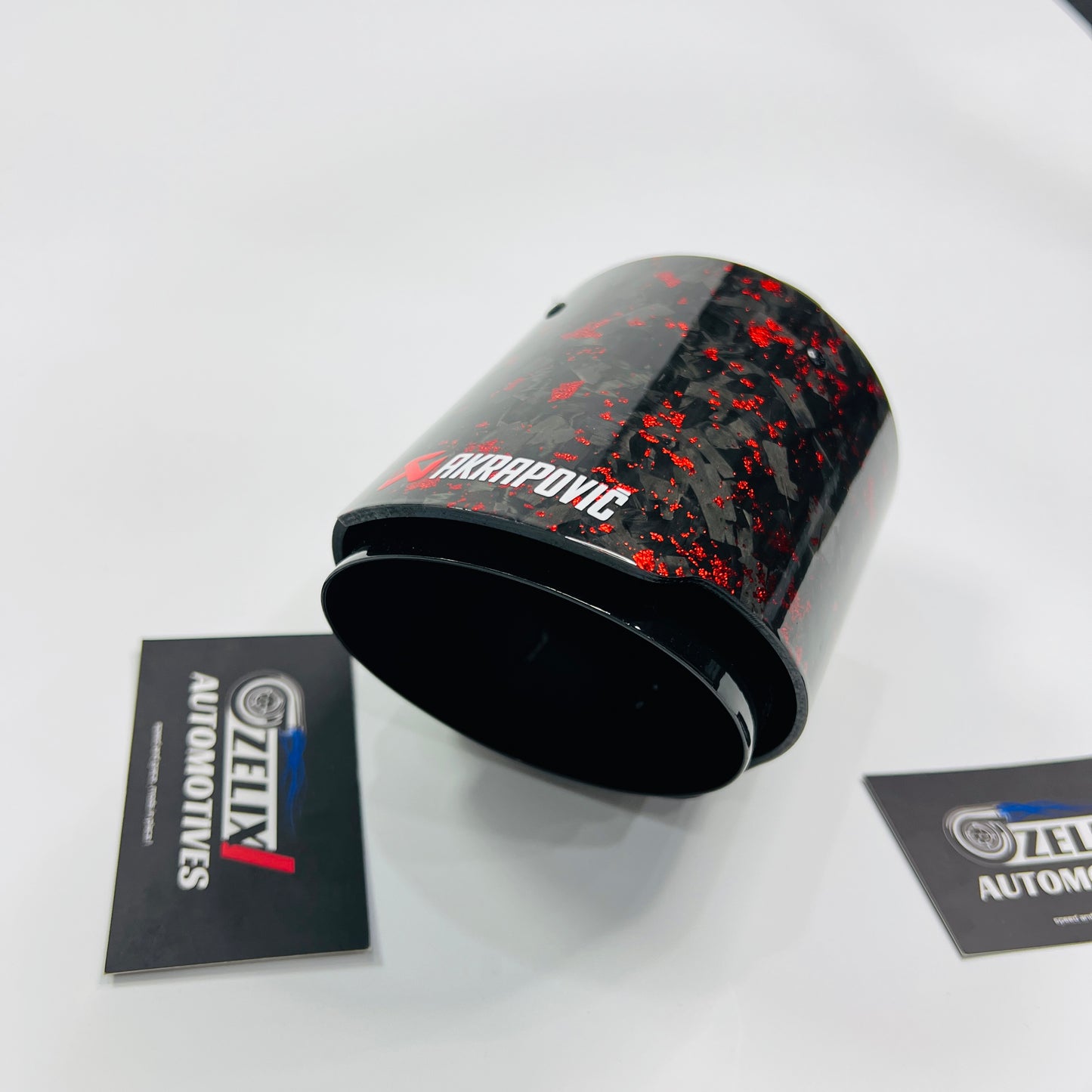 Akra Single Tip Forged Carbon Red