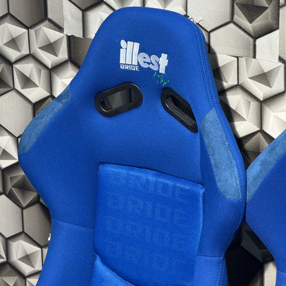 Bride illest Low Max Edition Racing Bucket Seats | Premium Blue Colour Finish
