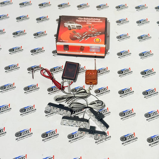 Remote-Controlled Grill Flashers | Red and Blue LED Strobe Lights for Cars