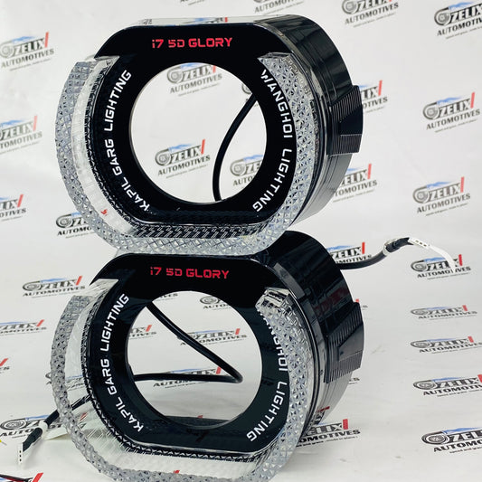 colorful angel eye DRL light showing 5D crystal