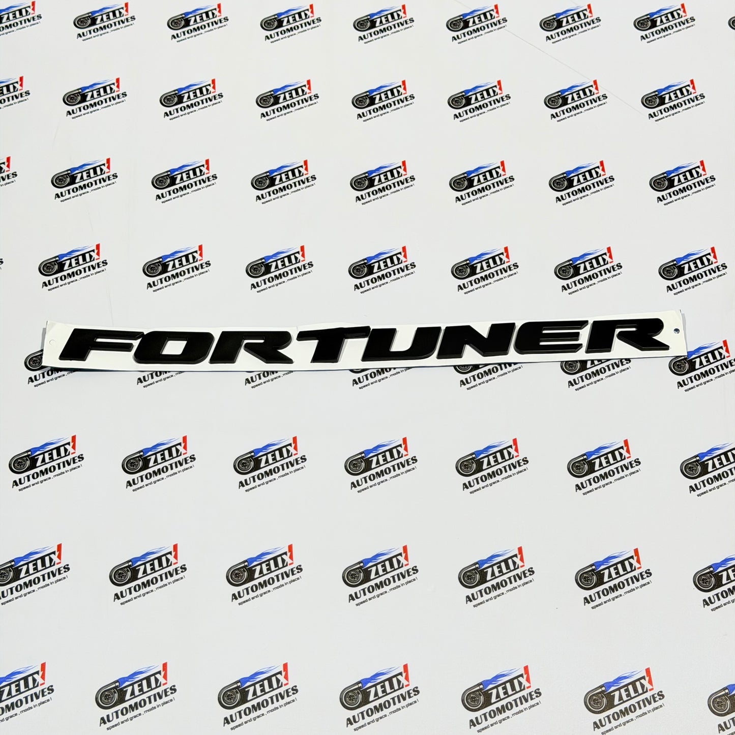 Toyota Fortuner Rear Emblem Badge | Premium ABS Built Chrome/Matte Black Colour Options