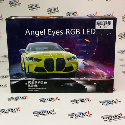 Angel Eyes RGB LED headlight kit with 4-piece halo rings