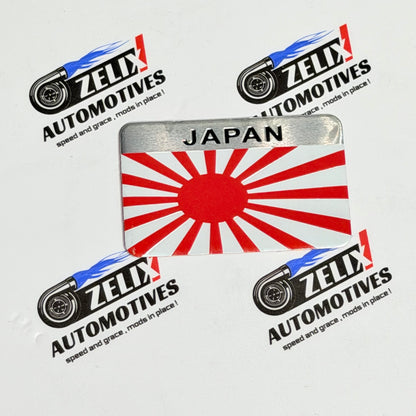 Japan Flag Metal Emblem Sticker | Performance Aesthetic