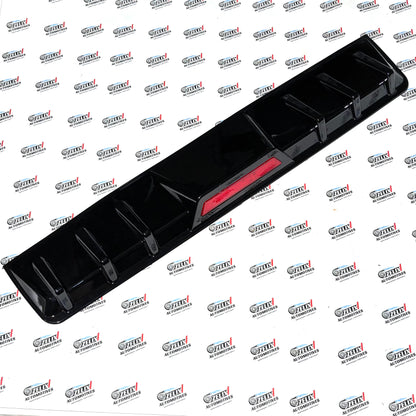 UNIVERSAL 6-FIN REAR DIFFUSER WITH LED LIGHT | AFTERMARKET ABS