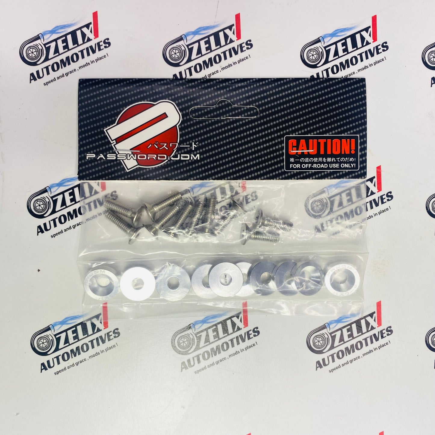Aluminum Washer and Bolt Kit JDM Style (10-Piece Set) | Universal, Multi-Color