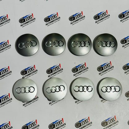 OEM-Style Wheel Center Caps Compatible With AUDI | Aftermarket Chrome Finish
