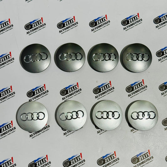 OEM-Style Wheel Center Caps Compatible With AUDI | Aftermarket Chrome Finish