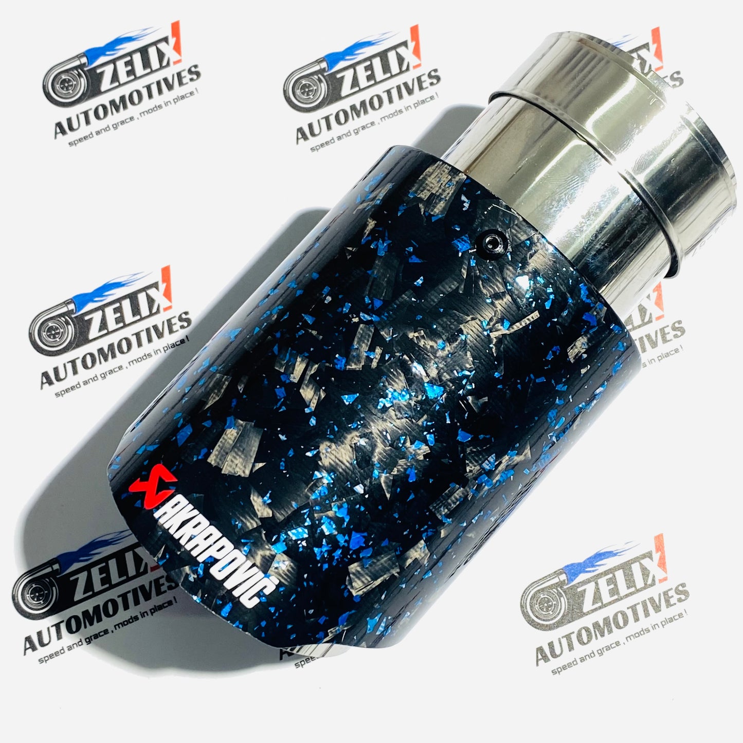 Akrapovic  Single Exhaust Tip Forged Carbon Finish | 64–67mm Inlet