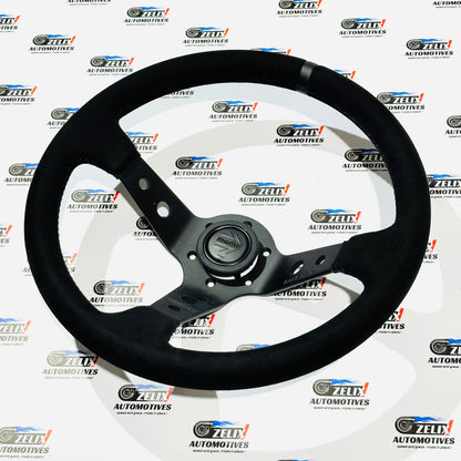 MOMO Black Edition Steering Wheel | Sport Leather-Finish  Design