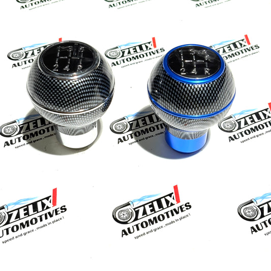 MOMO Round Gear Knob |  Carbon Fiber Finish for Manual Cars