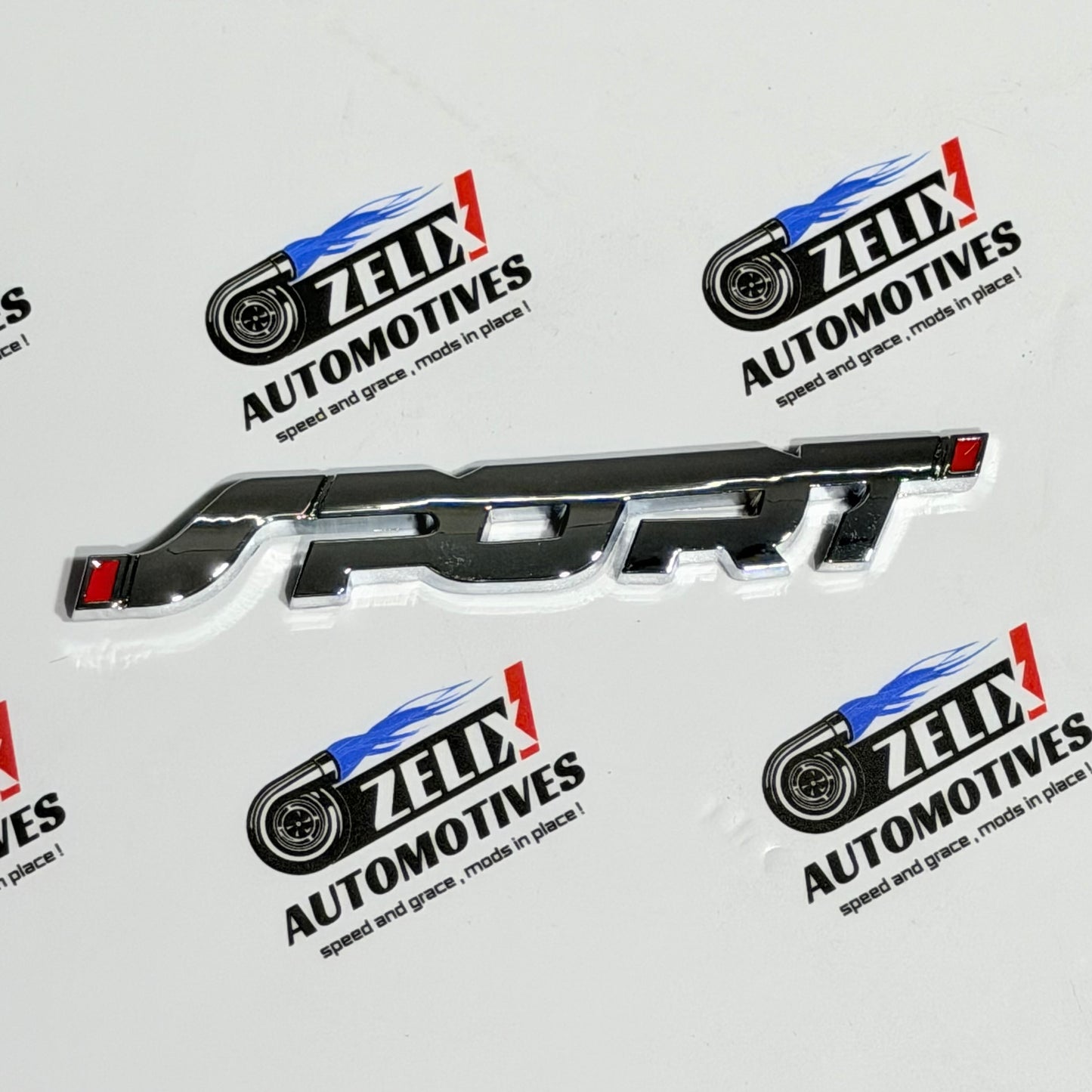 SPORTS Exterior Sticker | Chrome Finish