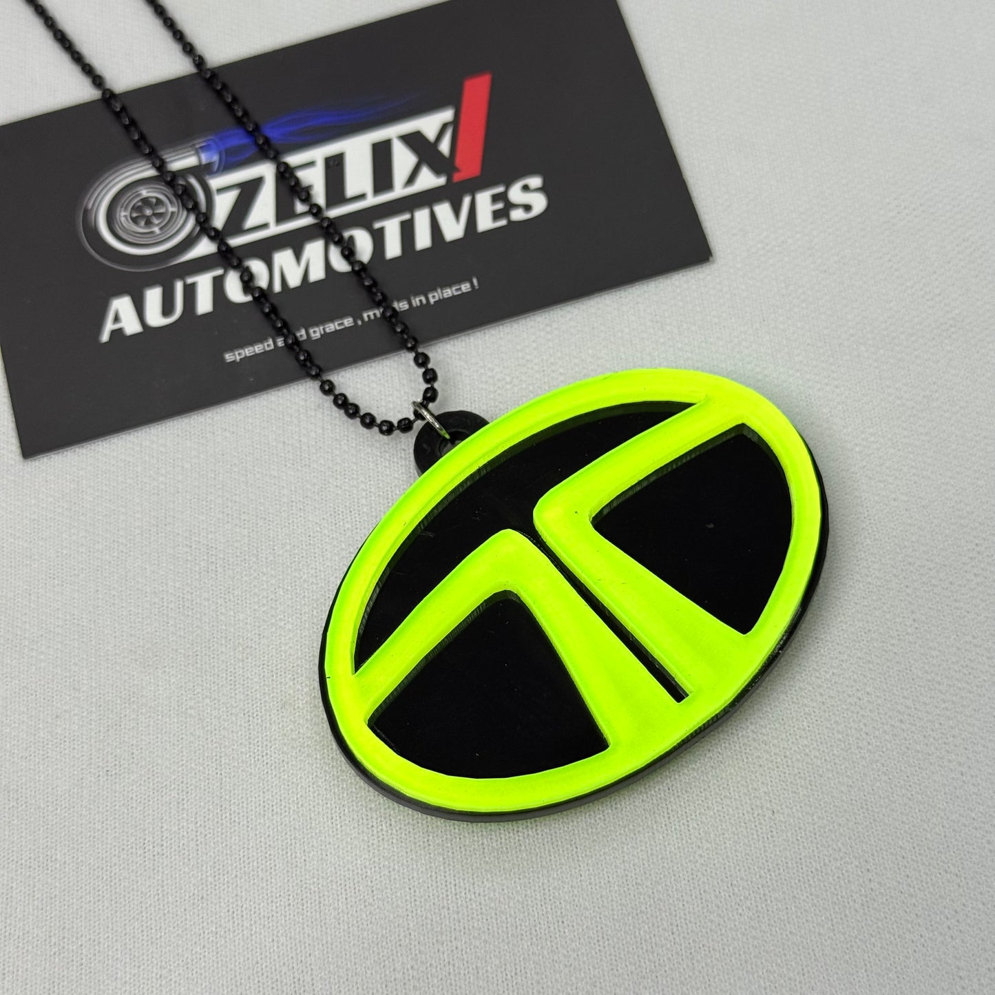 Fluorescent Green Car Mirror Hanging