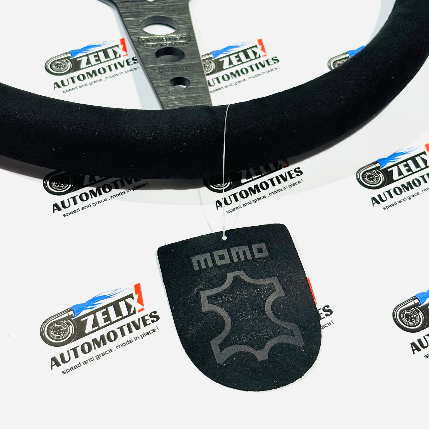 MOMO PROTOTIPO-Black Edition Flat Steering Wheel | Aftermarket JDM-style (Leather/Alcantara Finish)