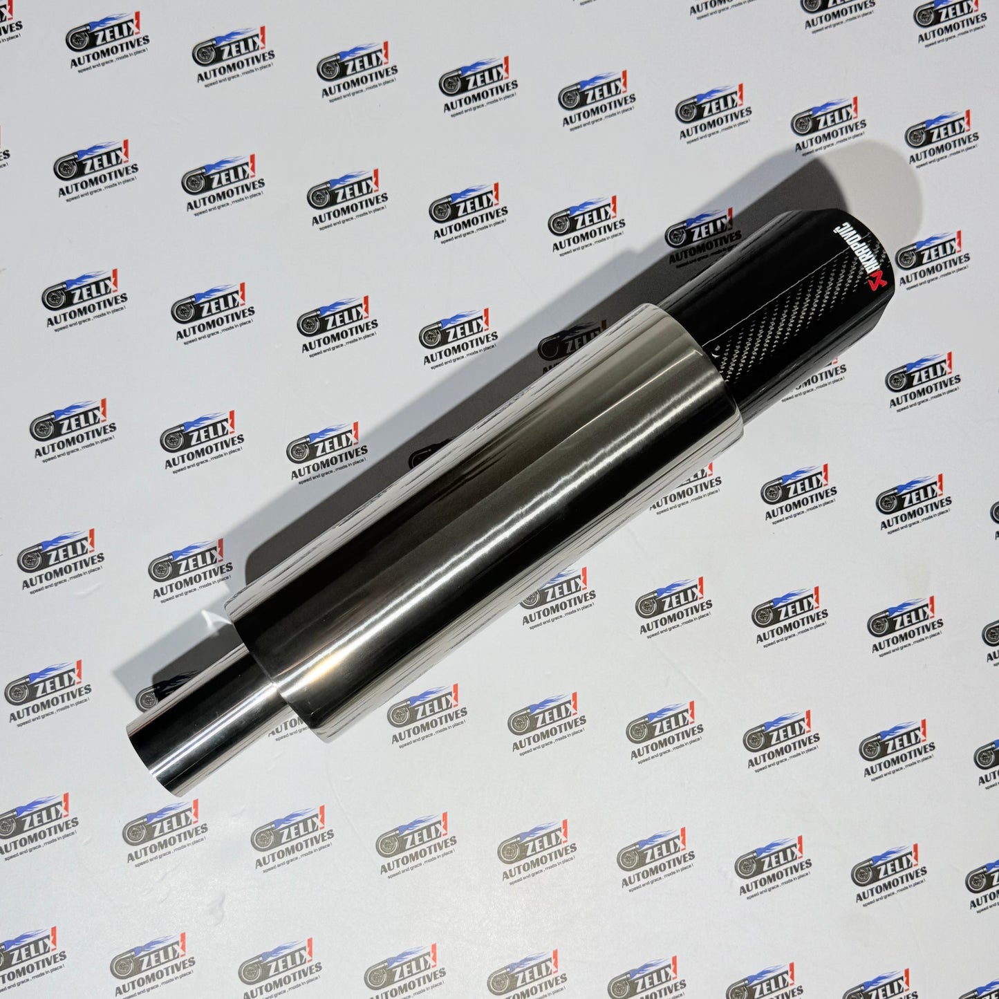 Akrapovic Free Flow Single Tip Exhaust End Can | Premium Glossy Carbon Fiber finish tip