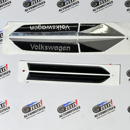 Fender Emblems Kit | Extra Design Side Badges (Set of 2) Compatible with VAG Cars