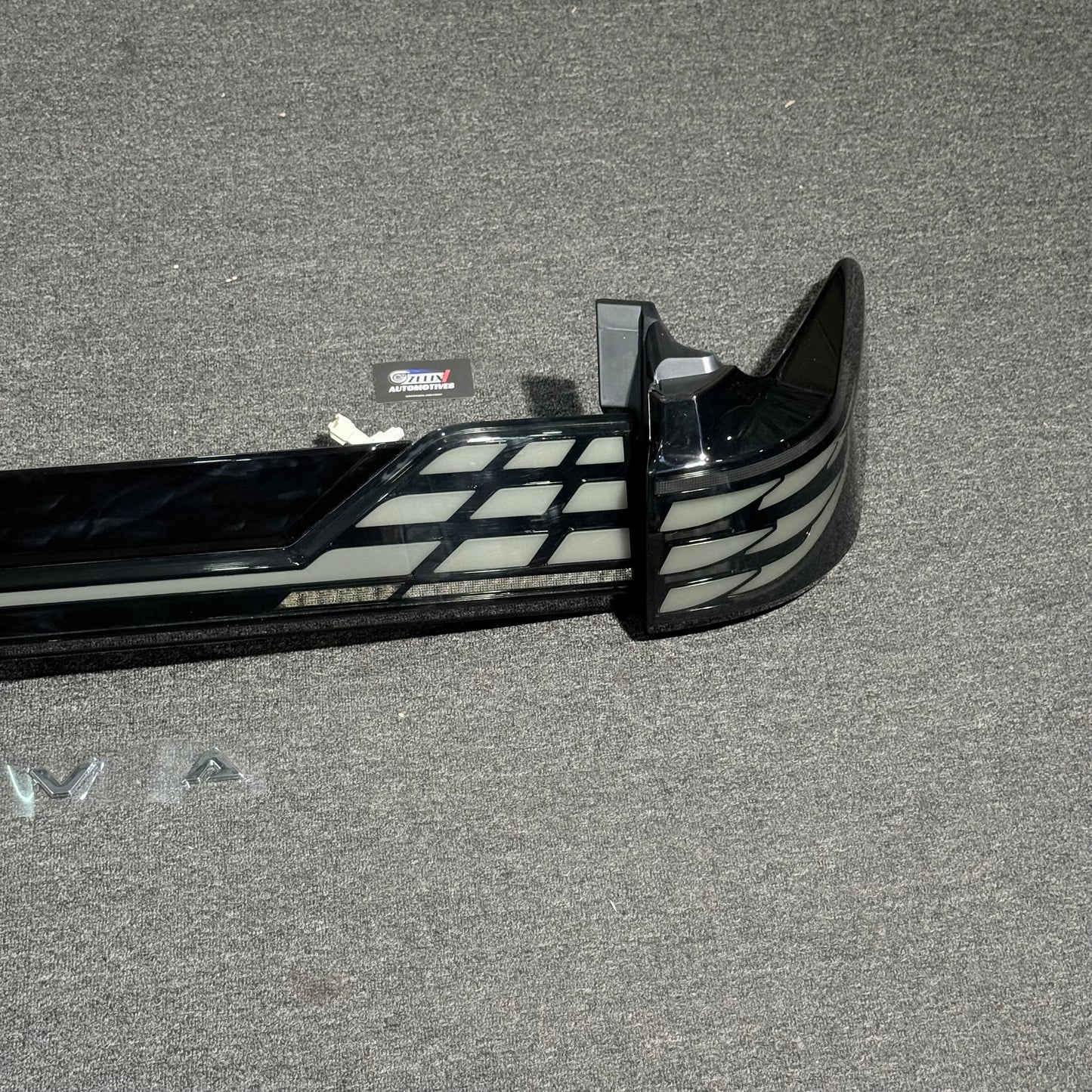 Toyota Innova Hycross Alphard Style Full Smoked Tail Light with Trunk Light | Aftermarket Tail Lamps