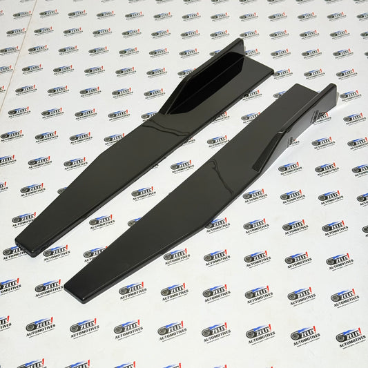 Universal  Short Side Skirts Set-2 | Premium ABS Gloss Black Finish
