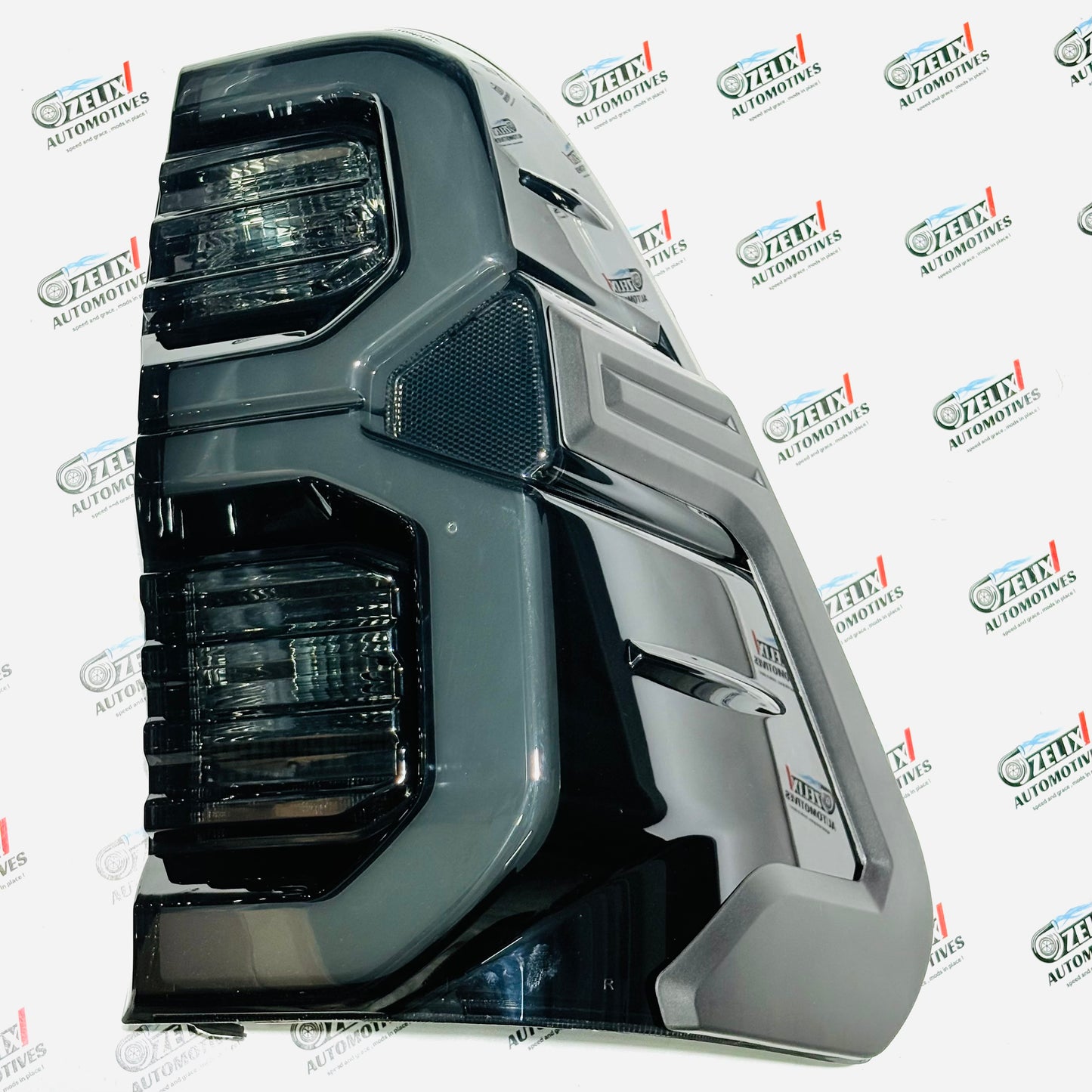 Toyota Hilux RGB Matrix Tail Lights – Full Smoked Finish | Remote Controlled