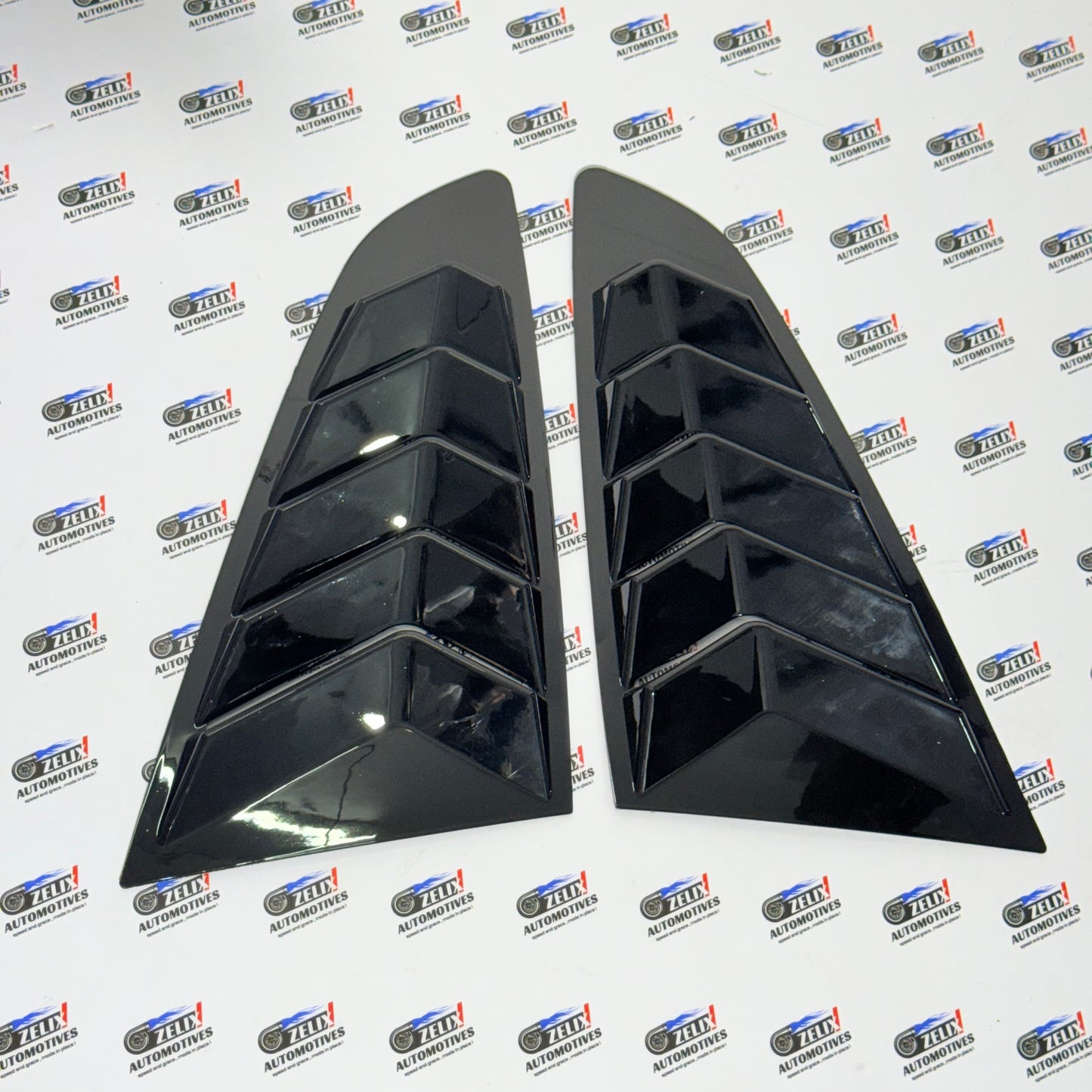 Mustang Window Louvers | Premium Design in Glossy Black Finish Compatible with 2015+ Models