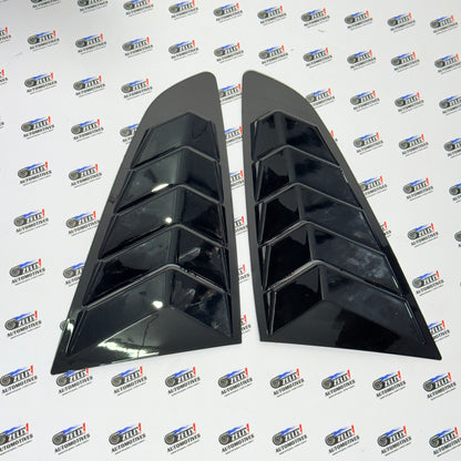 Mustang Window Louvers | Premium Design in Glossy Black Finish Compatible with 2015+ Models