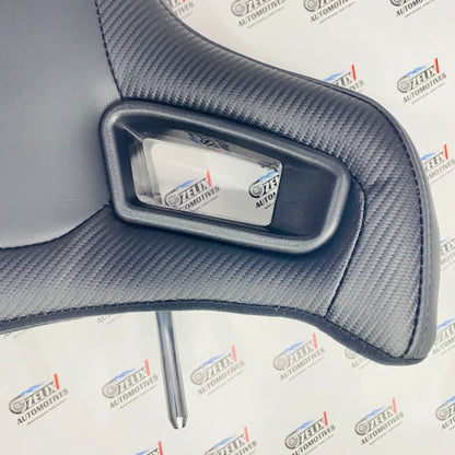 Racing-Style Car Seat Headrest Pillow – Universal Adjustable & Detachable