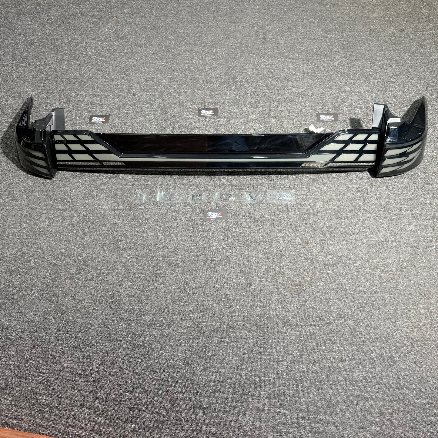 Toyota Innova Hycross Alphard Style Full Smoked Tail Light with Trunk Light | Aftermarket Tail Lamps