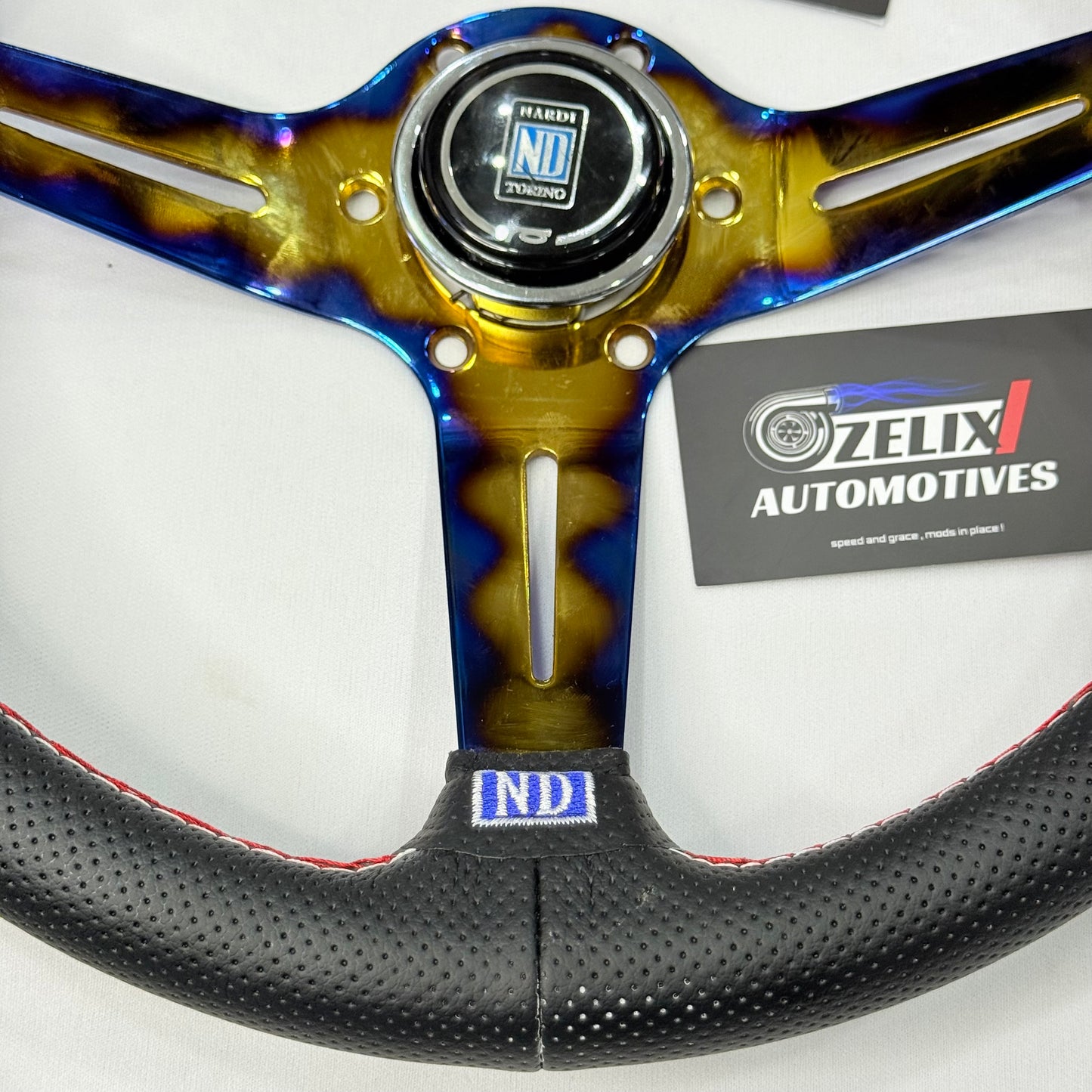 NARDI 14 Inch Titanium Gold Universal Steering Wheel