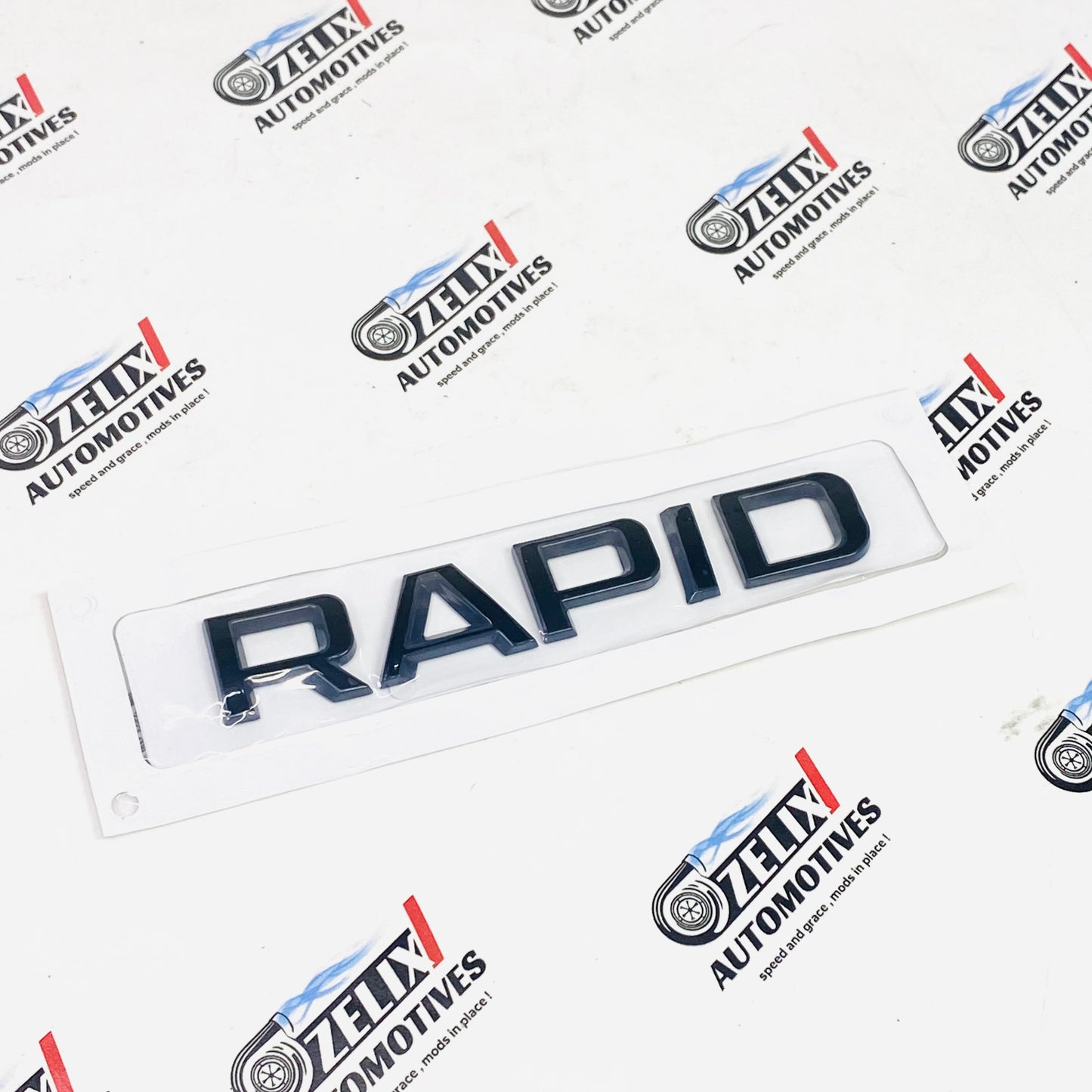 Premium 3D car emblems for Rapid 