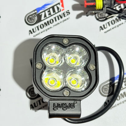 HJG 4-Lens Mini Auxiliary LED Light | Aftermarket Lights Comes yellow Cover