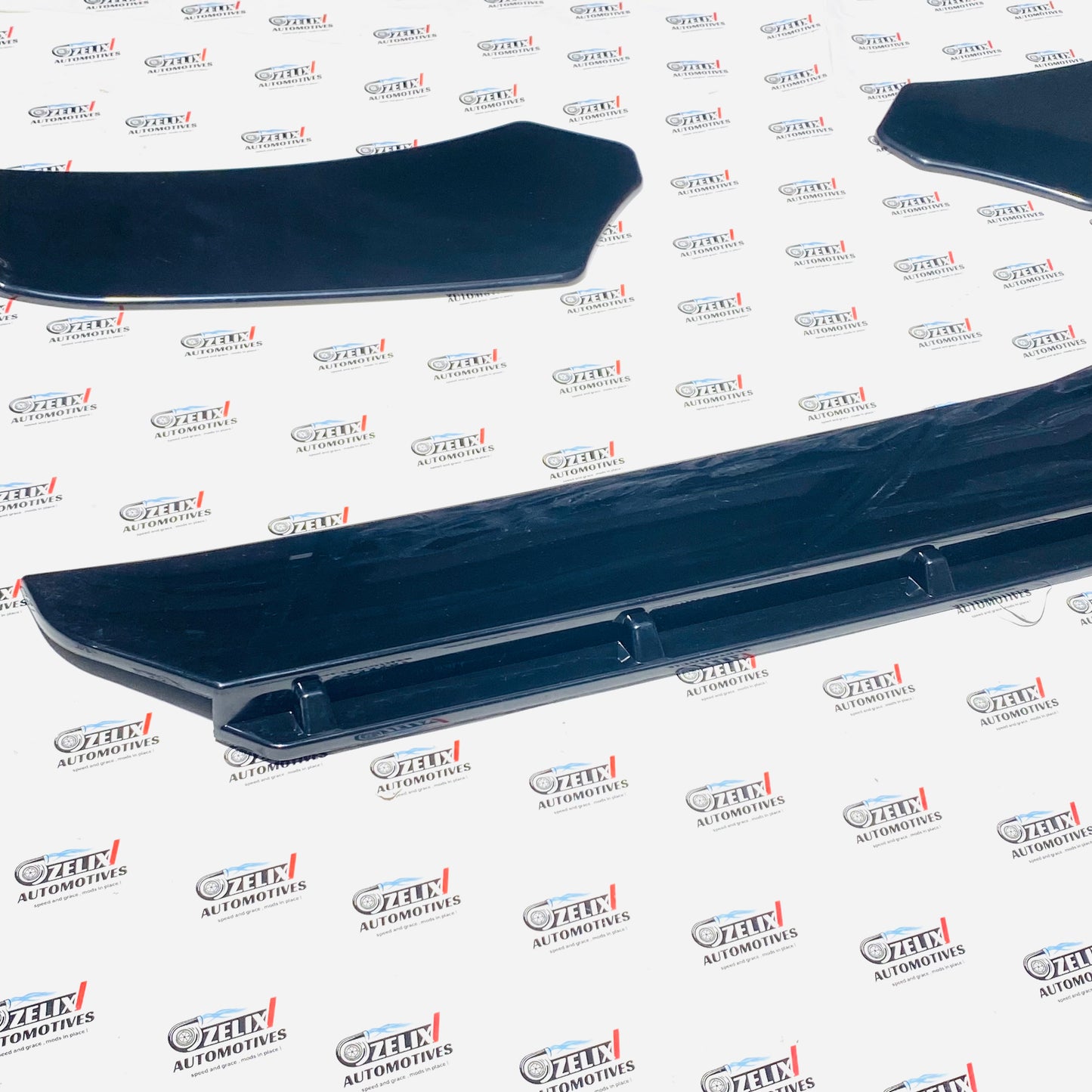 Universal Roket Splitter Set of 3 | Premium Glossy Black Sporty Aggressive look