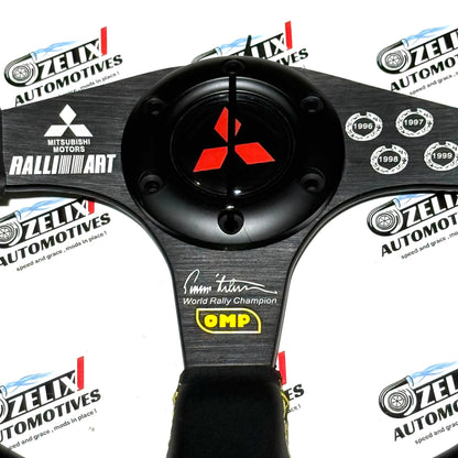 OMP Flat Racing Steering Wheel (14-Inch ) | Premium Sport & Rally Style