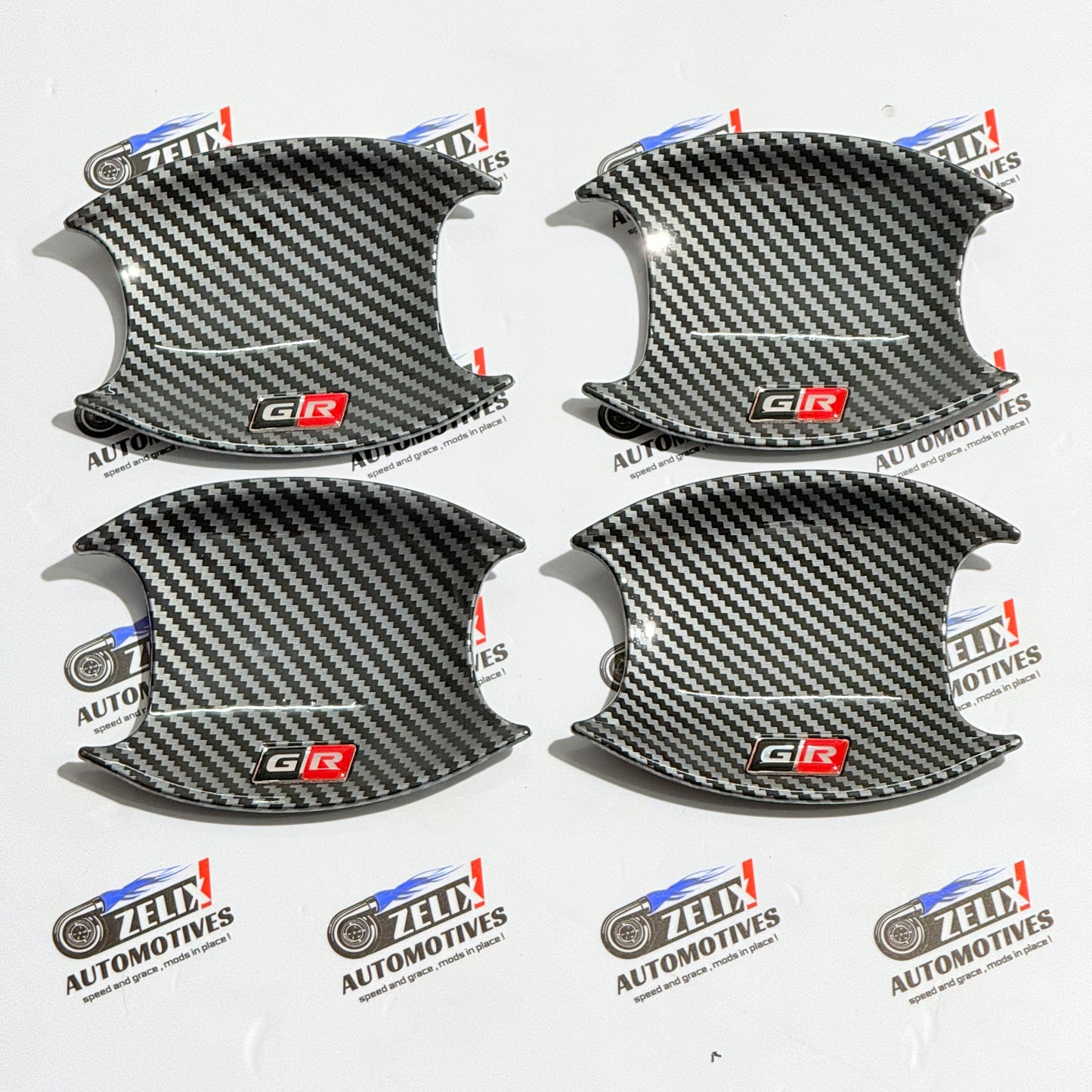 Toyota Fortuner & Hilux Door Handle Bowl Covers | GR-Sport Carbon Finish (Set of 4)