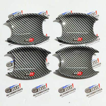 Toyota Fortuner & Hilux Door Handle Bowl Covers | GR-Sport Carbon Finish (Set of 4)