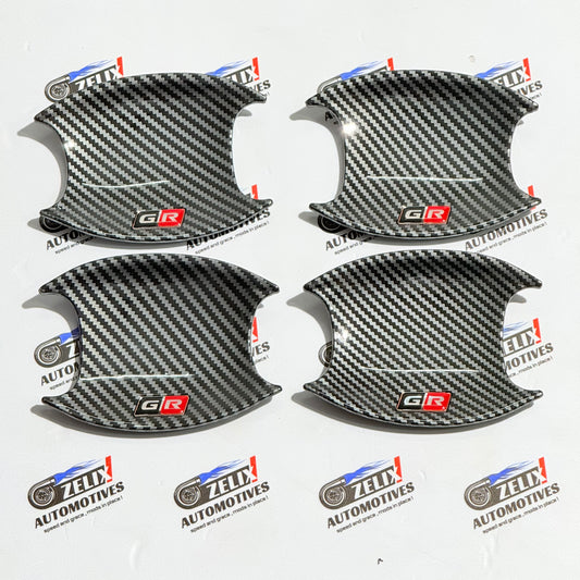 Toyota Fortuner & Hilux Door Handle Bowl Covers | GR-Sport Carbon Finish (Set of 4)