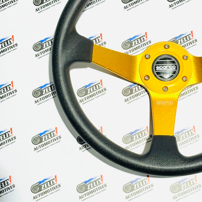 SPARCO Deep Dish 14-Inch Steering Wheel | Universal Racing Performance Design