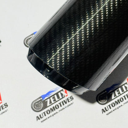 Porsche Style Single Exhaust Tip | Premium Glossy Carbon Finish