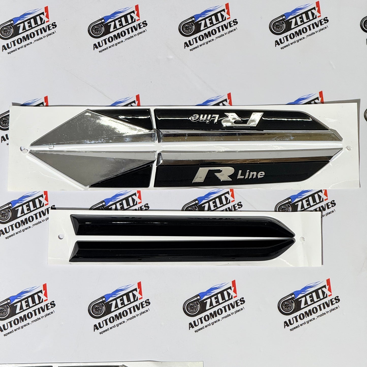 Fender Emblems Kit | Extra Design Side Badges (Set of 2) Compatible with VAG Cars