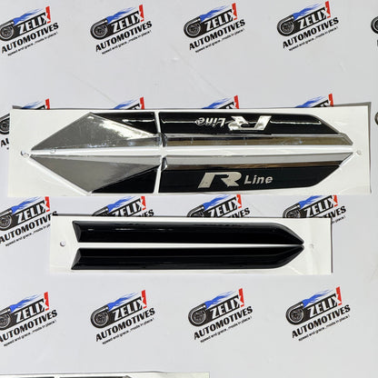 Fender Emblems Kit | Extra Design Side Badges (Set of 2) Compatible with VAG Cars