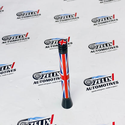premium style car antenna with UK flag