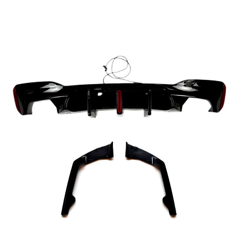 Diffuser with F1-Style LED Light Compatible with BMW 5-Series G30
