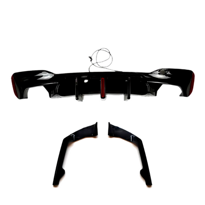 Diffuser with F1-Style LED Light Compatible with BMW 5-Series G30