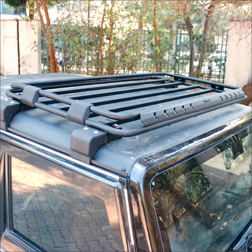 Mahindra Thar Roof Carrier  Model-DF | Heavy-Duty Steel Luggage Rack with Aerodynamic Design