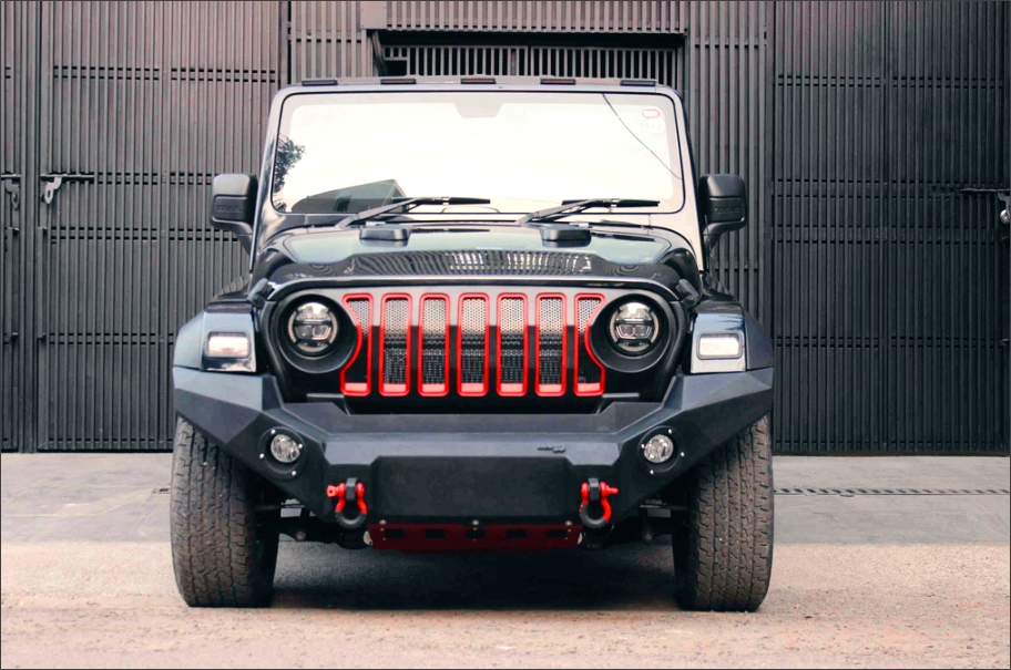 Mahindra Thar Metal Front Bumper – Model MR | Heavy-Duty Off-Road Bumper