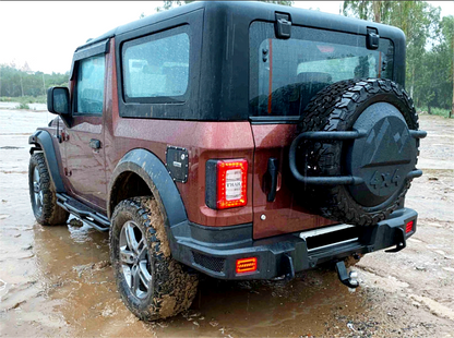 Mahindra Thar  Rear Bumper Model-RM | Compatible with brake lights and  Number plate